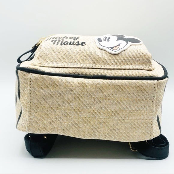 Disney Mickey Mouse Straw Raffia Style Mini Backpack 10”in x 7”in Disney Travel - Picture 8 of 14